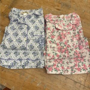 Haband Blue and Pink Floral Women's Pajama Short Sets